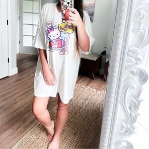 NWT Hello Kitty Kawaii oversized japan cartoon girl Loose T-Shirt L